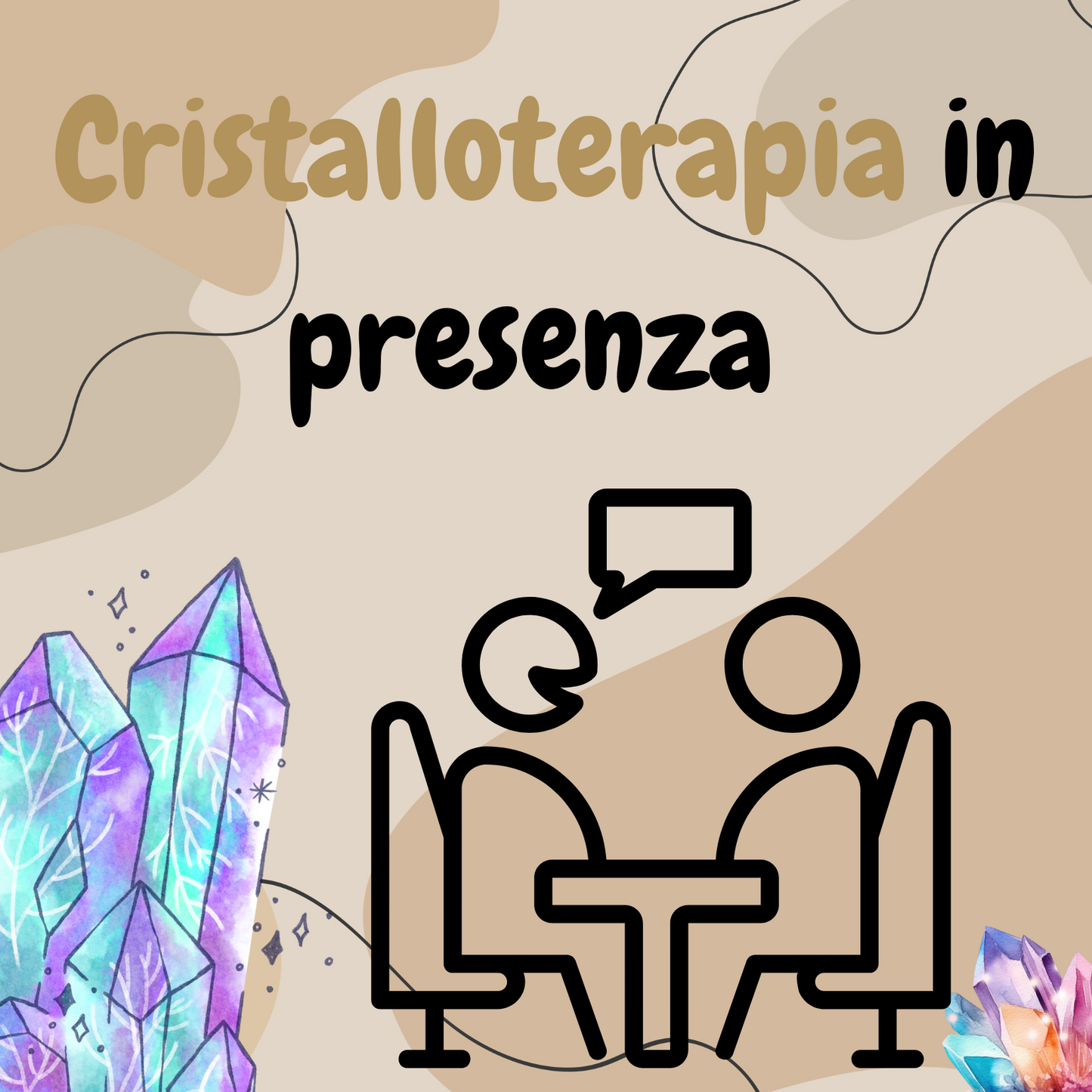 Crystal therapy in presence