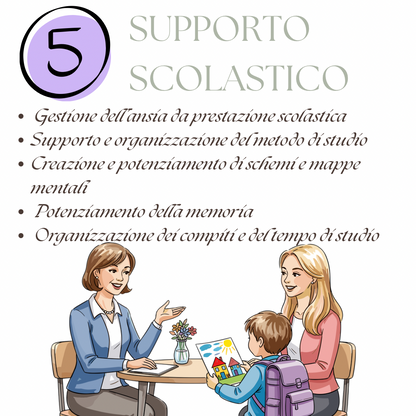5 Sedute Supporto Scolastico